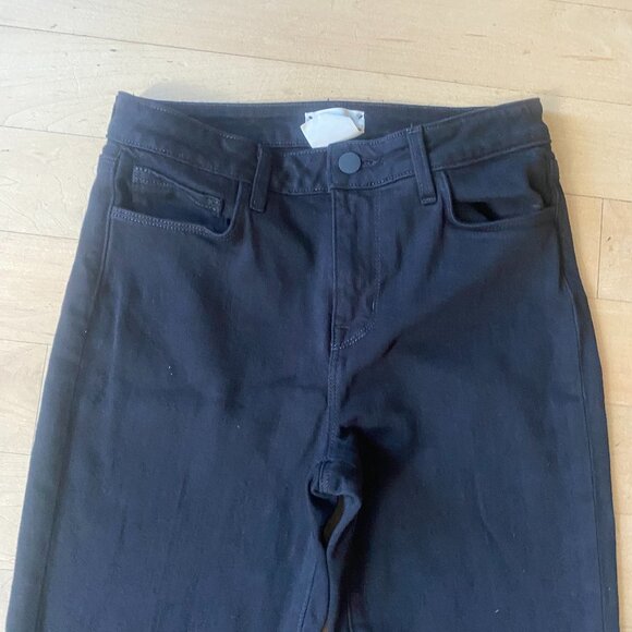 L'Agence Womens black flared jeans sz 26 high rise bell - Picture 3 of 6